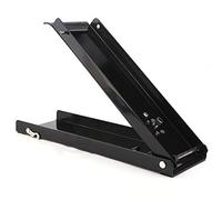 Broyeur de canettes en aluminium robuste de 453,6 g à pédale à pédale peu encombrant Design en métal durable Finition noire Facile à utiliser Idéal pour le recyclage 12 x 37,5 x 4,5 cm