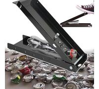 Broyeur de canettes et décapsuleur | Outil de recyclage mural à pédale | Broyeur de bouteilles en plastique pour le recyclage - | Utilisation facile avec pédale