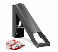 Broyeur de canettes mural noir - Concasseur de canettes robuste pour recyclage de canettes de soda, canettes de bière, broyeur de bouteilles en plastique, broyeur de canettes en aluminium pour