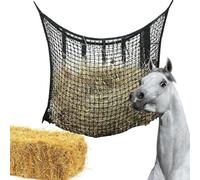 Broyeur de chevaux - Filet à foin lent, sacs d'alimentation lents | Filet en nylon haute performance | Réduit les déchets, améliore la digestion, facile à suspendre, sangles réglables pour poneys
