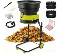 Broyeur de Compost de Jardin, broyeur de Feuilles électrique, broyeur électrique 8000 TR/Min avec Roues et Sac de Rangement, for Le Nettoyage de la Cour et des Feuilles de Jardin(30mxpowercord)