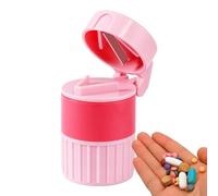 Broyeur de comprimés, coupe-pilules | Pilulier portable | Broyeur à poudre multifonction 4 en 1 pour boire, presse-pilules pour personnes âgées et animaux domestiques