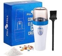 Broyeur de Comprimés Electrique de Petite Taille - Facile à Transporter, Compact Pulvérisateur Electronique de Poudre Fine pour les Petits et Grands Comprimés de Médicaments, Brosse Incluse