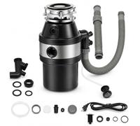 Broyeur de déchets de cuisine 560 W 0,75 CV pour évier avec chambre de broyage de 1,2 l, éliminateur de déchets alimentaires avec raccord au lave-vaisselle, broyeur pour déchets alimentaires, cuisine