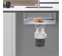Broyeur de déchets de cuisine 560 W avec technologie Turbo-Boost, 3600 tr/min, capacité 1,15 l, 220 V, design sans lame avec interrupteur d'air, argenté + noir