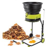 Broyeur De Feuilles 2500W Électrique Avec Roues, Déchiqueteuse Puissante 8000RPM Sans Lame Sécurisée, Composteur Efficace Avec Sac Pour Jardinage Et Compostage(Powercordx40m)