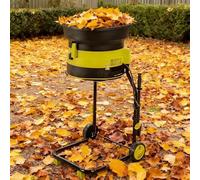 Broyeur de Feuilles à Compost, broyeur de Feuilles 2500 W avec Roues et Sac de Rangement, trémie de 54 cm de Large for Aiguilles de pin, chaume et débris de Jardin(50mxpowercord)
