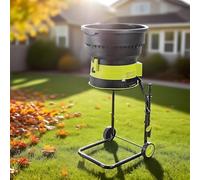 Broyeur De Feuilles électrique 2 500 W avec Roues, Broyeur 8 000 TR/Min, Outil De Nettoyage De Jardin, Broyeur De Compost, Sac De Rangement Inclus pour Un Entretien Facile 30mpowercord