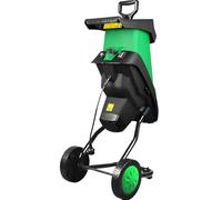 Broyeur de feuilles électrique 2400 W et composteur portable 4500 tr/min avec roues et sac de rangement Idéal pour le nettoyage du jardin et le compostage Gestion efficace des déchets de jardin