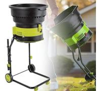 Broyeur de Feuilles électrique 2500 W avec Roues, Outil de Nettoyage de Jardin,8000 TR/Min, composteur, for Feuilles, Herbe et débris de Jardin(10mxpowercord)