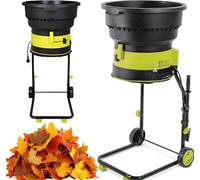 Broyeur de Feuilles Électrique 2500W - Broyeur Jardin sans Lame avec Roues et Sac, 8000 TR/Min, Taille de Particules Ajustable pour Déchets Verts et Compost (Idéal pour Paillage & Compost),20m