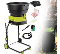 Broyeur de Feuilles électrique,8000 TR/Min, broyeur de Feuilles de Jardin 2500 W avec Roues et Sac de Rangement, for Le Nettoyage de la Cour(60mxpowercord)