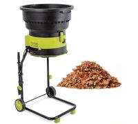 Broyeur de feuilles électrique avec roulettes, design sans lames, puissance de 2500 W, 8000 tr/min, sac de rangement inclus pour un entretien facile du jardin