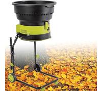 Broyeur de feuilles électrique de jardin avec roues et sac de rangement, design sans lame pour le nettoyage et le compostage de cour