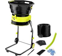 Broyeur de feuilles électrique et broyeur pour nettoyage et compostage de jardin, broyeur sans lame haute puissance avec contrôle réglable pour la réduction des déchets