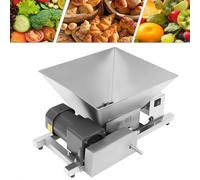 Broyeur de Fruits électrique, trémie en Acier Inoxydable de 4 L pour broyeur de Pommes de Raisin, Presse à jus de vin 20 kg/h, pour légumes, Pain et Cassonade