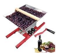 Broyeur De Fruits Et De Pommes, Broyeur De Raisin Manuel 7 L/1,8 Gal Avec Poignée à Rouleau, Pulpeur De Fruits En Acier Inoxydable, Sortie 20 Kg/h, Pour Pressage Du Vin Et Du Cidre grape crusher