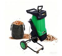 Broyeur de jardin électrique avec bac de collecte, arrêt de sécurité et design portable pour la gestion des branches et des déchets organiques