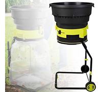 Broyeur de jardin électrique avec grande trémie, taille de paillis réglable, convertit les feuilles en paillis riche en nutriments pour une gestion efficace des déchets de jardin
