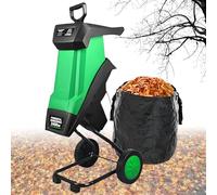 Broyeur De Jardin électrique De 2400w, broyeur de branches d'arbres super puissant Capable De Broyer Des Branches Jusqu'à 4 Cm De Diamètre, Avec Sac De Collecte