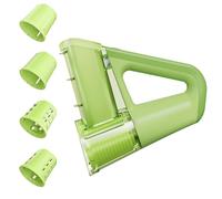 Broyeur de Légumes Électrique Portatif, Interrupteur À Un Bouton, Coupe-légumes de Cuisine Rechargeable, Quatre Lames Remplaçables, Gobelet de Rangement for Barillet de Couteau(Green)