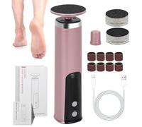 Broyeur de pieds - Grattoir à talon de pédicure, outil pour soins des pieds pour peau sèche, extracteur électrique de callosités avec 6 vitesses réglables pour hommes, femmes, personnes âgées