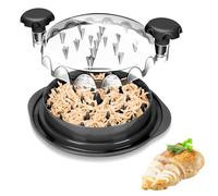 Broyeur de poulet, broyeur de poitrine de poulet avec couvercle transparent, hachoir à poulet visible rotatif pour légumes, porc, poulet