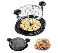 Broyeur De Poulet, Hachoir à poulet, poignée ergonomique, Avec couvercle transparent,25 cm,Grand hachoir manuel,Lavable au Lave-Vaisselle,Convient porc effiloché et poulet,bœuf