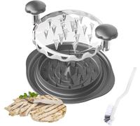 Broyeur de poulet, poitrine de poulet, broyeur de poitrine de poulet visible avec brosse, grand hachoir à viande, poignée ergonomique, antidérapant, résistant à la chaleur, passe au lave-vaisselle