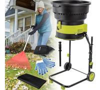 Broyeur de Végétaux 2500W Électrique - Système sans Lame pour Sécurité - Broyeur à Compost et Paillis - Débit 209L/min - Facile à Déplacer avec Roues - Idéal pour Nettoyage de Jardin (Power Cord×60m)