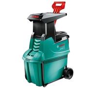 Broyeur de végétaux Bosch - AXT 22 D (2200W, poussoir pour déchets verts, bac 53L, débit: 170 Kg/H, coupe maximale: Ø 38 mm)