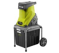 RYOBI - Broyeur de Végétaux RSH2545B - Moteur 2500W, Système à Couteaux, Bac 40L, Roues de Transport, Idéal Branches, Déchets Verts, Jeunes pousses et Taille de saisons