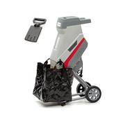 Broyeur de végétaux électrique 2500W 2 Lames acier trempé Branches jusqu'à 45mm Sac 45L IKRA