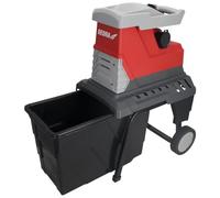 Broyeur de végétaux électrique DEDRA 2800 W, diamètre de coupe 45 mm, moteur à induction, vitesse 0-2950 tr/min, bac 55 L, broyeur de branches pour jardin et déchets verts
