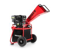 Broyeur de végétaux thermique - Greencut GE212X-B - 212cc 5kw - diamètre coupe 50mm - sac 64L - roues et poignée pour le transport