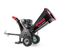 GREENCUT GE420XE - Broyeur à essence de 420 cc et 9 kW, diamètre de coupe 120 mm, trémie grande taille, attache pour transport