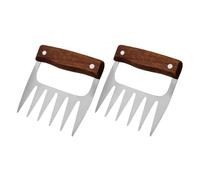 Broyeur de viande en métal - Manipulateur de viande en acier inoxydable - Accessoire de barbecue - Confortable pour barbecue et cuisine