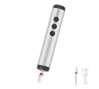 Broyeur D'ongles Électrique À Double Fonction Lampe Outil De Manucure Portable Construction En Alliage D'aluminium Outil Moteur Silencieux Perceuse En Aluminium