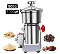 Broyeur Électrique de Grains 3000W Machine de Transformation des Aliments 800G pour Céréales Sèches, Épices, Café, Herbes