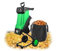 Broyeur électrique de jardin avec sac de 50 L, Broyeur De Compost De Branche De Mulcher De Feuille De 4500rpm broyeur puissant 2400 W pour pelouse et jardin