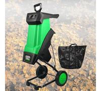 Broyeur électrique de jardin, broyeur de feuilles et de branches, 2400 W, broyeur de bois robuste pour une élimination efficace des déchets de jardin