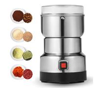 Broyeur électrique Multifonction 150 g, avec Couteau en Acier à Quatre Lames et Couvercle de Protection Transparent, broyage Rapide, pour Grains de café, maïs, assaisonnements et Haricots.