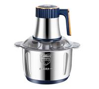 Broyeur électrique - Outil de transformation de la viande en acier inoxydable - Hachoir automatique multifonctionnel 5L pour écrasement de céréales Ice Making Beurre de noix Cuisson Saucisses