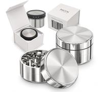 Broyeur en acier inoxydable NOX | Roulement de précision 608Z | Système Quick Connect | 62 mm · 3 parties · 490 g | Moulin pour herbes sèches et épices