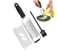 Broyeur en acier inoxydable - Râpe antirouille, grattoir résistant avec couvercle de protection | Râpe à chocolat antidérapante avec zeste de citron, râpe à fromage ergonom