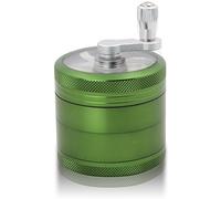 Broyeur en aluminium incassable de broyeur de première qualité à manivelle de DCOU pour l'herbe de fines et les épices 4 pièces 2.2 pouces (Vert givré)