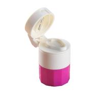 Broyeur Et Coupe-Pilule 4 En 1 Multifonctionnel Séparateur De Comprimés, Comprimés Pilulier Avec Broyeur Coupe-Pilule Pour Fendre Pilules Et Transporter Médicaments (Rose)