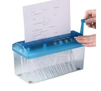 Broyeur Manuel - Compact à manivelle | Capacité du processeur Papier - Taille de Bureau silencieuse, Bureau à Domicile, école, collège, dortoir, Appartement, Protection de la Vie privée.