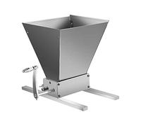 Broyeur manuel de moulin à grains 2 rouleaux d'orge avec trémie 5KG / 11LBS en acier inoxydable for écraser le malt &Blé,Stabilité élevée