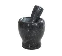 Broyeur, presse-ail, pilon, mortier, moulin à herbes manuel, hachoir de cuisine, céréales, épices(Black)